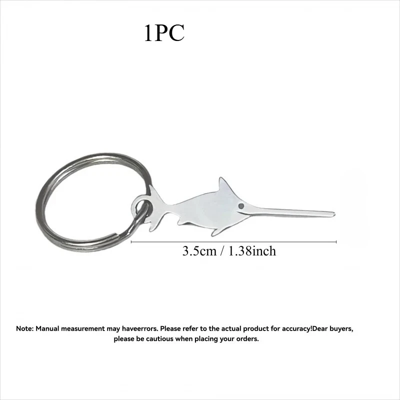 1Pc 304 stainless Steel Swordfish SIM Ejector Tool,Creative Phone Card Ejector,Creative Keychain,SIM Card Pin,Backpack Pendant view 3
