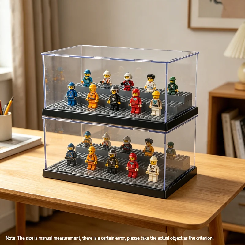 Dustproof Acrylic Figurine Display Case Container Box Dustproof Clear Case for Building Block Collections & Toy Models