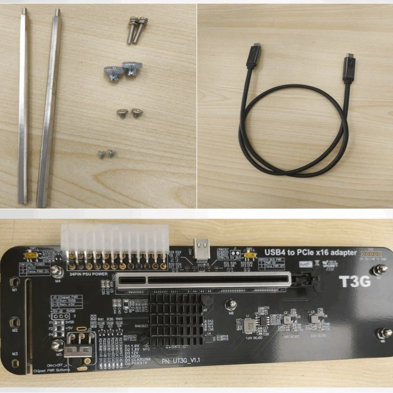 UT3G notebook graphics card external to USB4 PCIe4.0x4 docking station compatible with Raiden 3