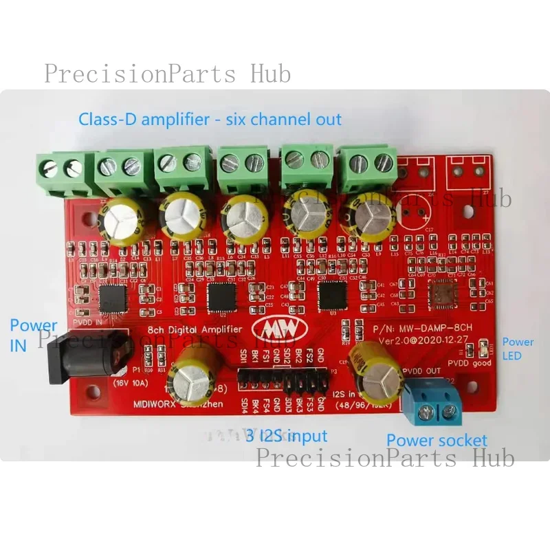 6-Channel Bluetooth DSP Amplifier - 200W Class D with SSM3582