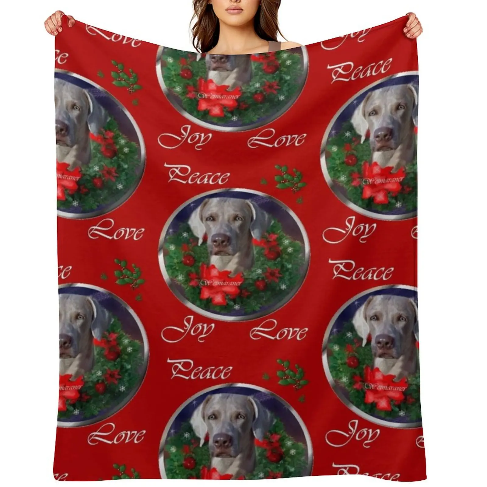 Weimaraner Christmas Gifts Throw Blanket Hairys Soft Plaid Warm Plaid Baby Blankets