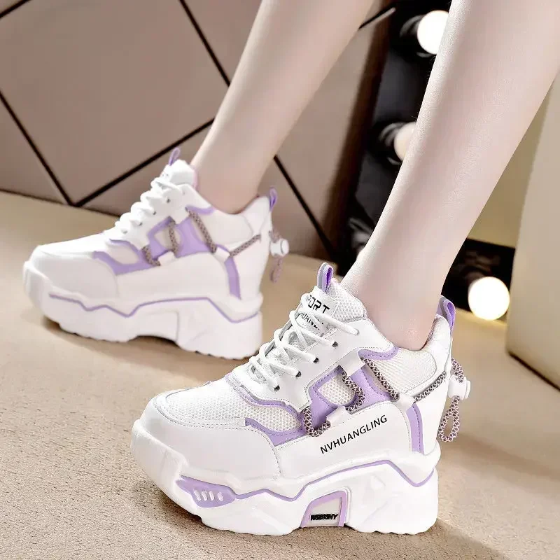 

Platform Mesh Breathable Vulcanized Shoe Wedge Casual Comfort Woman Summer Zapatos Mujer 2024 Sneakers Women Sports Shoes