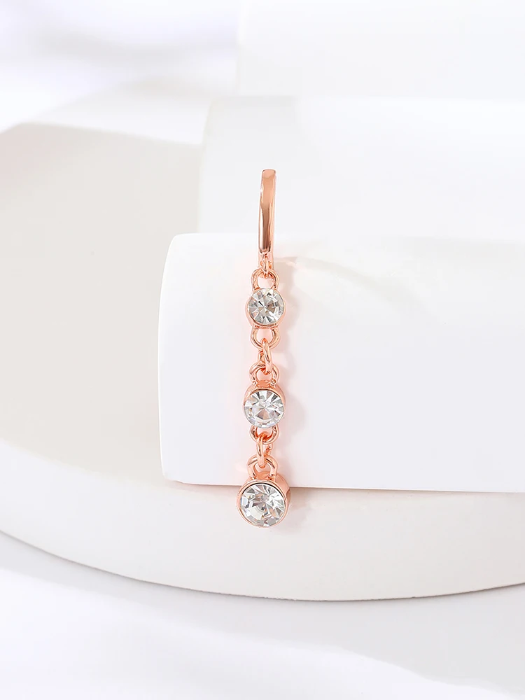 Kuniu 1pc mode Long rond pendentif ventre anneau femmes Piercing corps bijoux fête bijoux