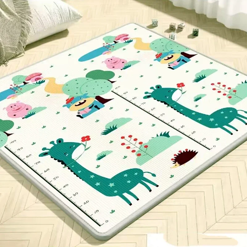 Optique Tapis de jeu grande taille pour enfants, Sécurité des polymères 1cm EPE hler, Tapis polymère pliable, Convient aux bébés mentalement,