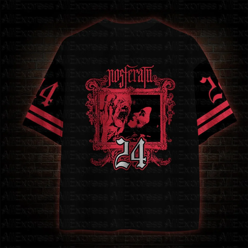 2026 New Movie Sports Fashion Adult and Children's Short Sleeve V-neck Street Eye Clothing Gothic Style Horror Fans Gift