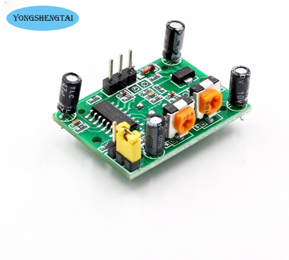 Módulo Detector de movimiento para arduino, piroeléctrico Sensor infrarrojo, ajuste de HC-SR501, SR501, 5 piezas