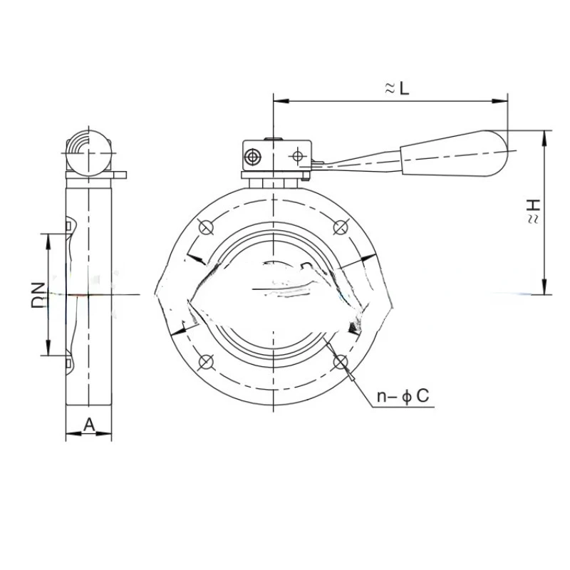 Vacuum butterfly valve GI type vacuum butterfly valve manual vacuum butterfly valve vacuum butterfly valve manufacturer