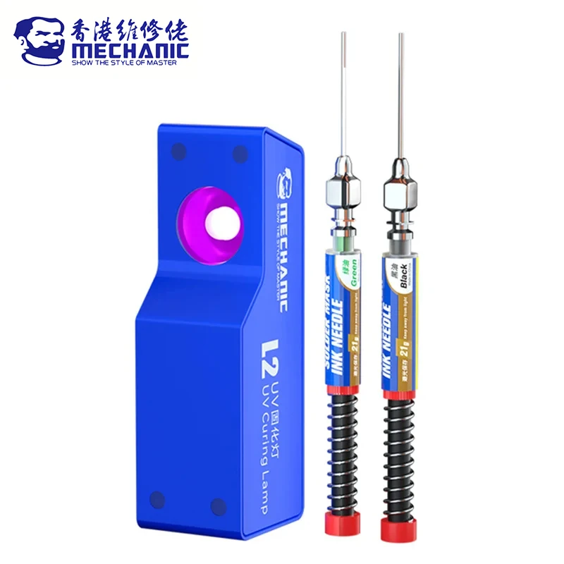 Mechanic L2 UV Curing Lamp 3W Fast Curing for Mobile Phone Motherboard UV Glue green oil Curing Repair Lamp with solder mask ink