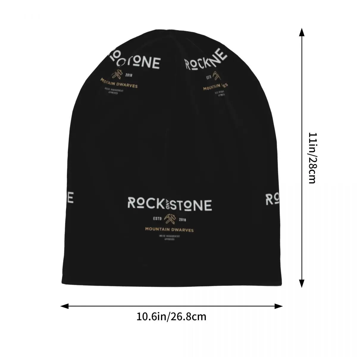 Deep Rock Galactic Rock And Stone White Skullies Beanies Hats Warm Autumn Winter Outdoor Cap Knitted Bonnet Caps for Unisex