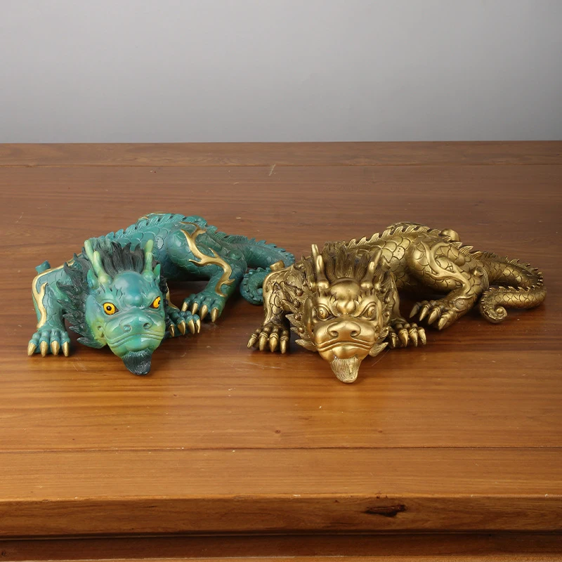 Brass - snake ornament, auspicious beast for entryway, wine cabinet, office desk decoration, water-repellent creat