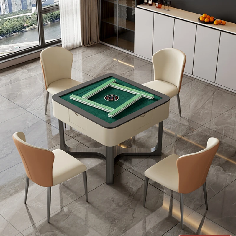 

Light luxury rock board fully automatic mahjong table and dining table dual-purpose modern household multifunctional electric si