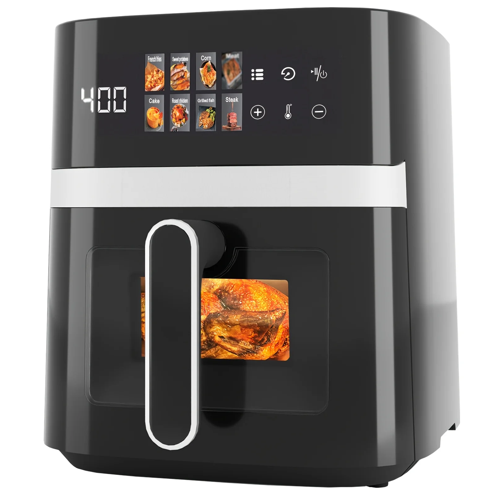 Air Fryer 5/10QT, Friteuse Huile 8-en-1 avec Fenêtre de Visualisation, 1500W avec Ecran Tactile Digital, Réglable 80-20…
