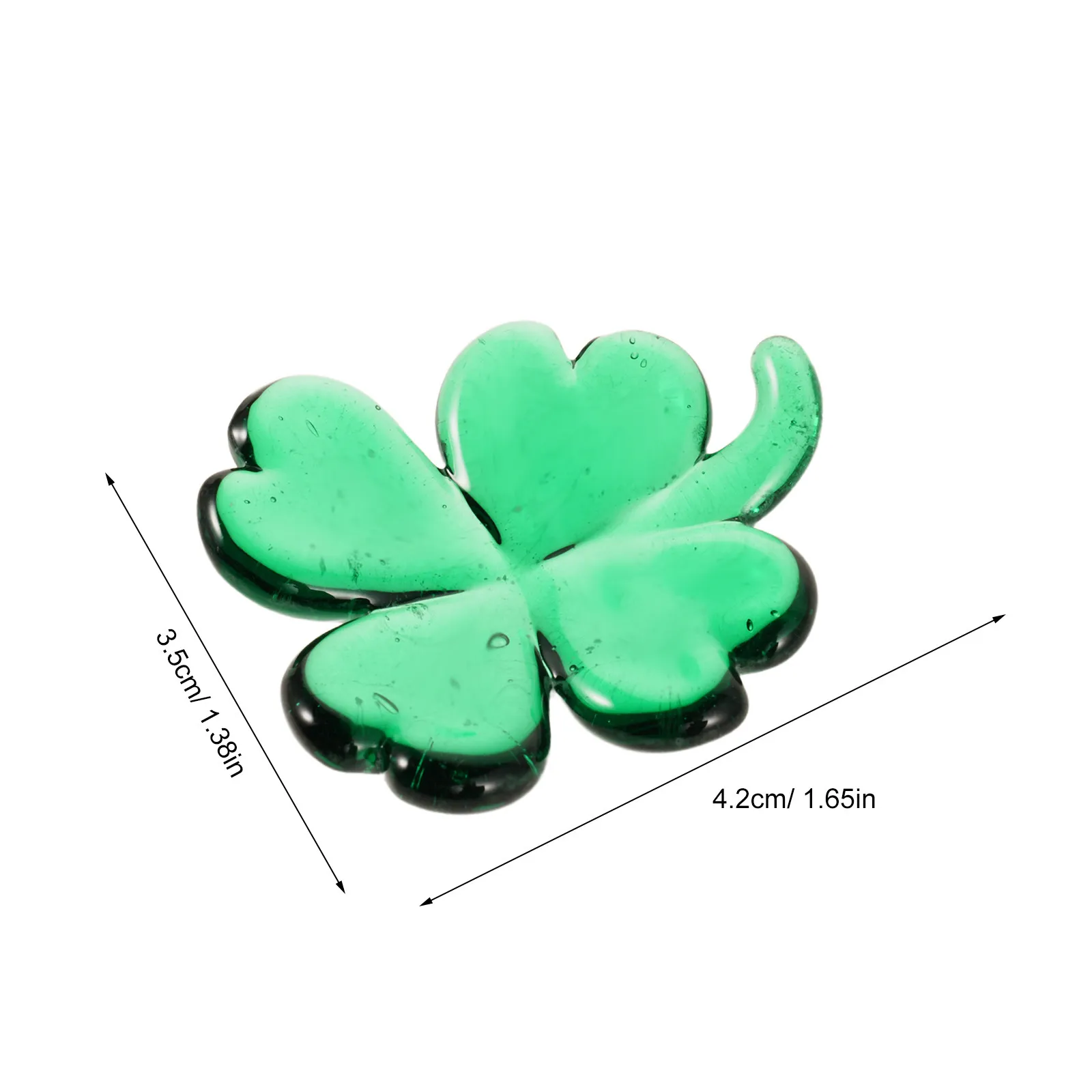 6Pcs Glass Four-Leaf Clover Chopstick Rests St. Patrick's Day Tableware Holder Spring Themed Decorative Utensil Stand Dishwasher