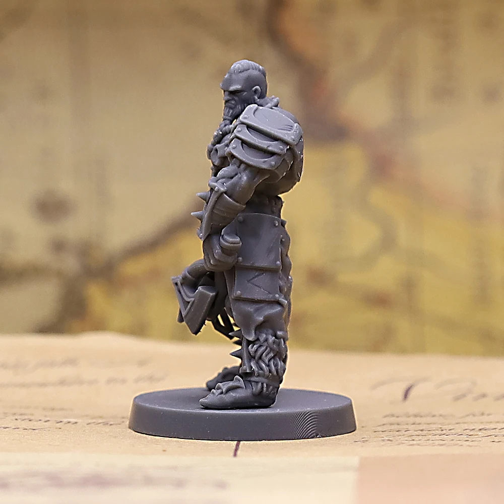 Barbarian Warrior Miniature Figure Tabletop Wargaming Unpainted Resin Model for RPG Board Game