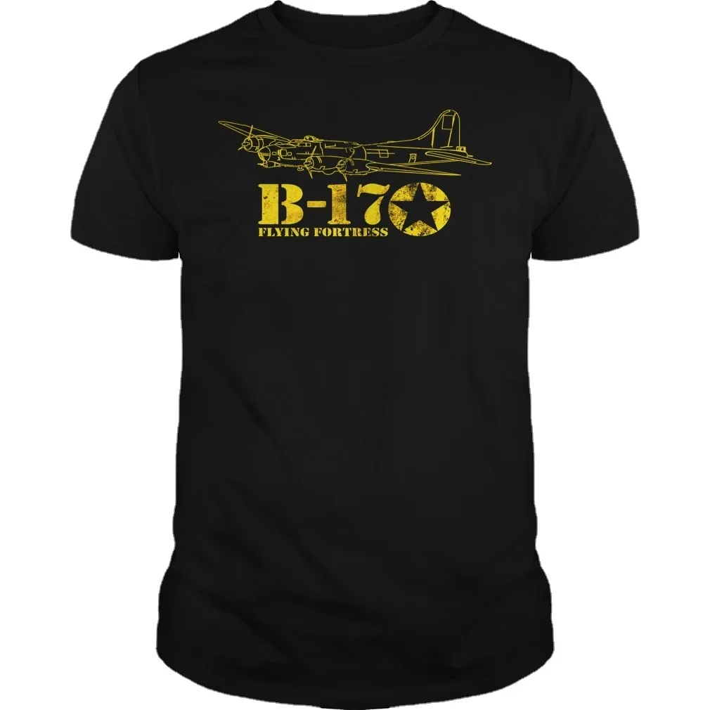 US Air Force B-17 Flying Fortress Bomber Airplane T-Shirt. Summer Cotton Short Sleeve O-Neck Mens T Shirt New S-3XL
