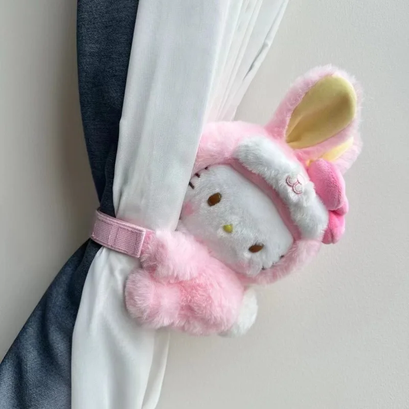 

Cartoon Sanrio My Melody Cinnamon Curtain Tieback Curtain Clip Holders Kawaii Tieback Buckle Clips Tie Back Curtain Home Decor