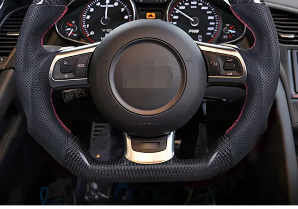 Carbon Fiber LED Sport Car Steering Wheel Retrofit Upgrade to Sports Wheel foTT R8 TTS A7 SQ5custom