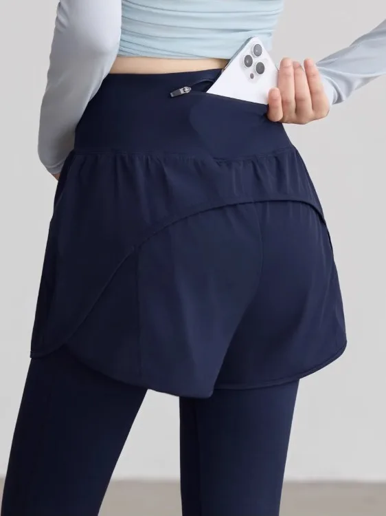 High Waist Yoga Pants Korean Style Fitness Running Tights Butt Lifting Cycling Long Pants Women's Tight Fit Bottoms