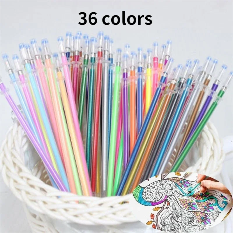 Watercolor Art Markers Brush Pen 12/36/48pcs Core Dual Tip Fineliner Drawing Calligraphy Painting Tattoo Marker Pen Core/holds