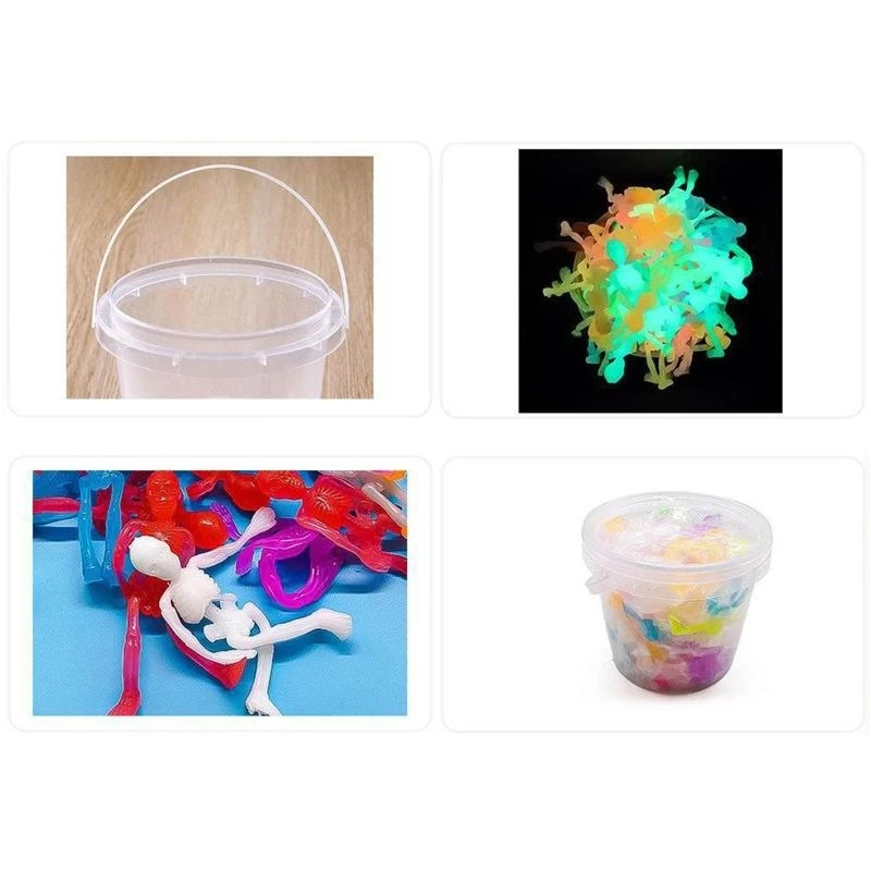 R6FD Anti-Stress Skeleton Model Figure Stretchy Toy Decompressing Squishie Mini Skull Spoof Gadget Party Supply 50PCS