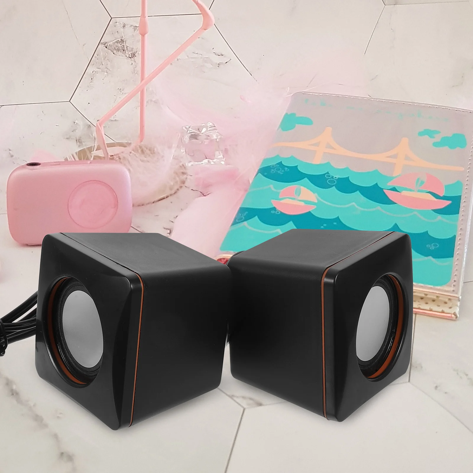 Mini-Lautsprecher, Computer-Desktop, kleine tragbare USB-Multimedia-Lautsprecher, ABS-Material, einfaches Laptop-Gerät