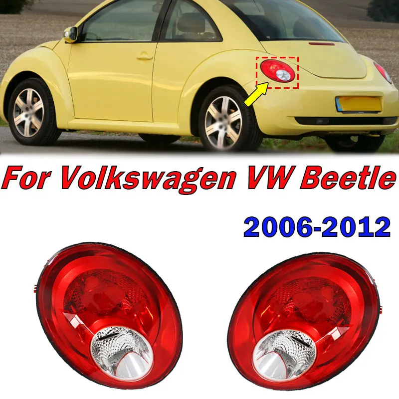 

Автомобильные аксессуары для Volkswagen VW Beetle 2006-2012, задний фонарь, тормозной сигнал, сигнал поворота, задний фонарь заднего хода, без лампы