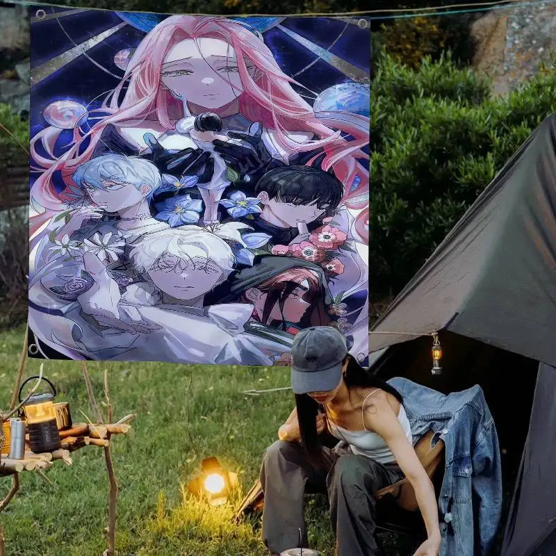 Anime A-Alien stage Creative Pattern Hanging Flag Polyester Printed Banner Hand Pulled Flag