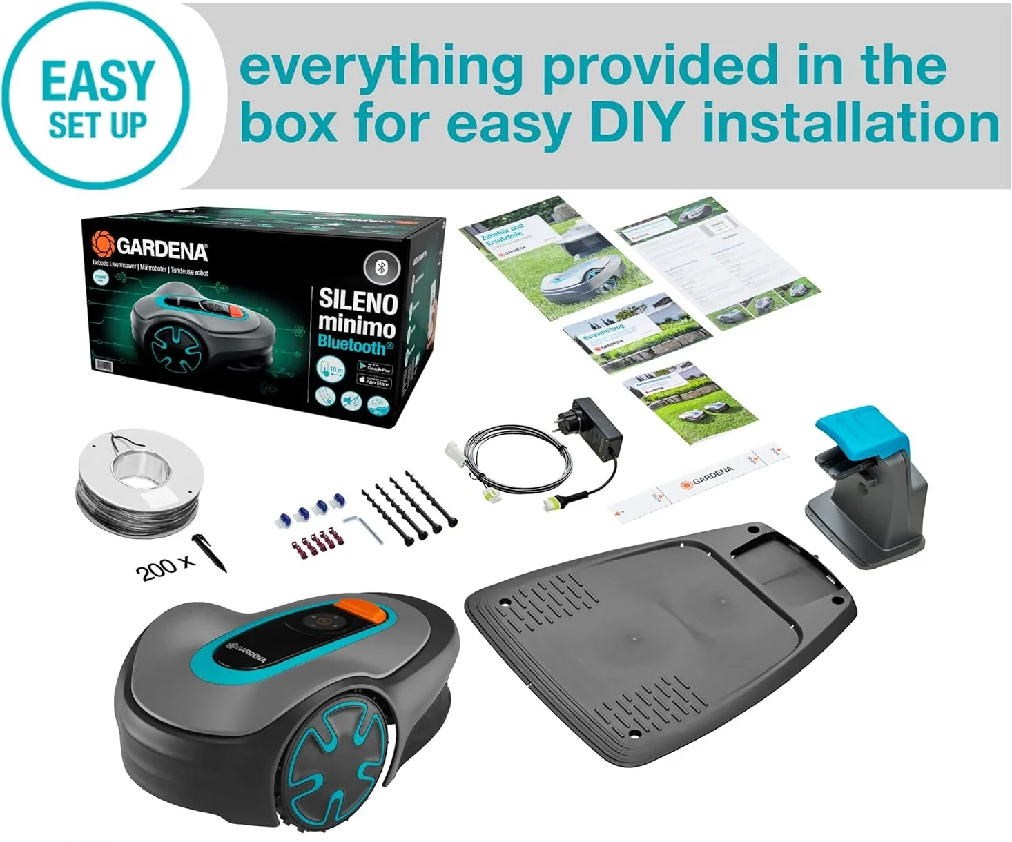 

-15201-41 For SILENO Minimo - Automatic Robotic Lawn Mower, With Bluetooth App And Boundary Wire,one Of The Quietest In Its Clas