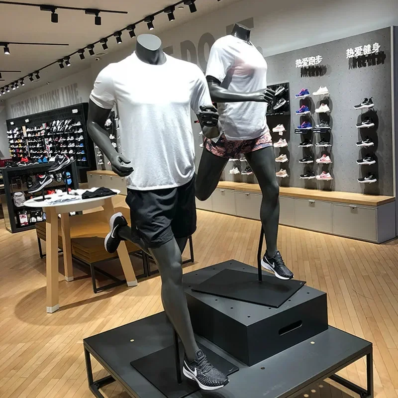 Muscle Running Sports Mannequin Male Female Adult Model Clothing Store Window Display Rack Props for Sportswear Exhibition