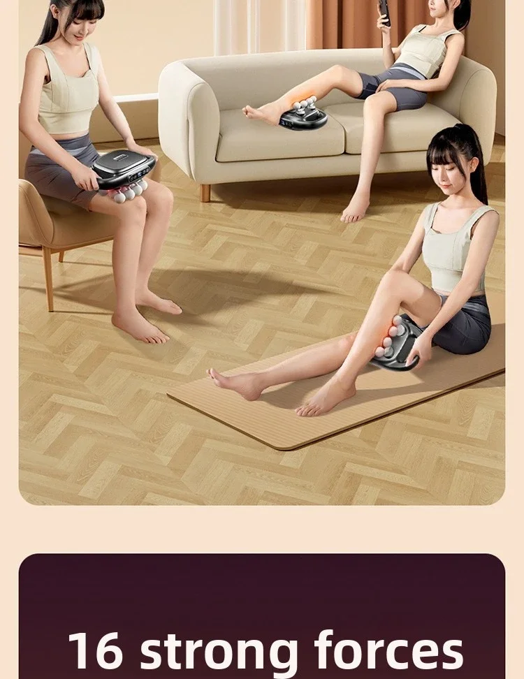 Brand High-End 16-Head Fascia Gun Multi-Head Massager, Waist and Back Muscles Deep Relaxation 16-Head Massager