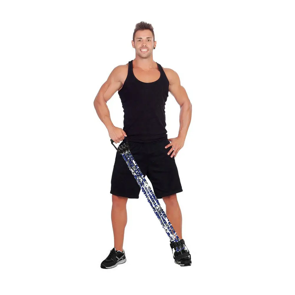 Adjustable Chest Expander Resistance Band with Ergonomic Handles Removable Chuck for Arm Strength Training Pectoral Muscle