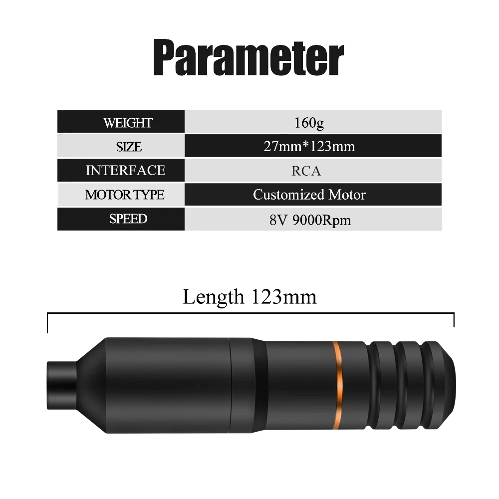 Professional Tattoo Pen Machine 3.5mm with Cartridge Tattoo Machine RCA Cord For Cartridge Needles Tattoo artist