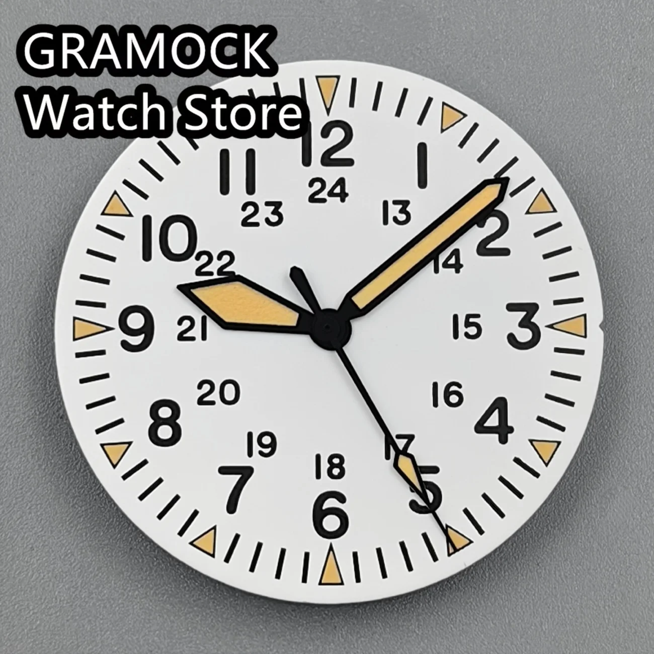 Matte Dial 29mm White Pilot Watch Dial Black Beige Hand Luminous Fit NH35 NH36 ETA2824 PT5000 ST2130 Watch Accessories Parts Mod