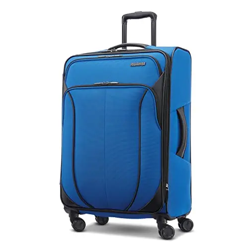 

American Tourister 4 KIX 2.0 Expandable Softside Luggage with Spinner Wheels, 24 SPINNER, CLASSIC BLUE