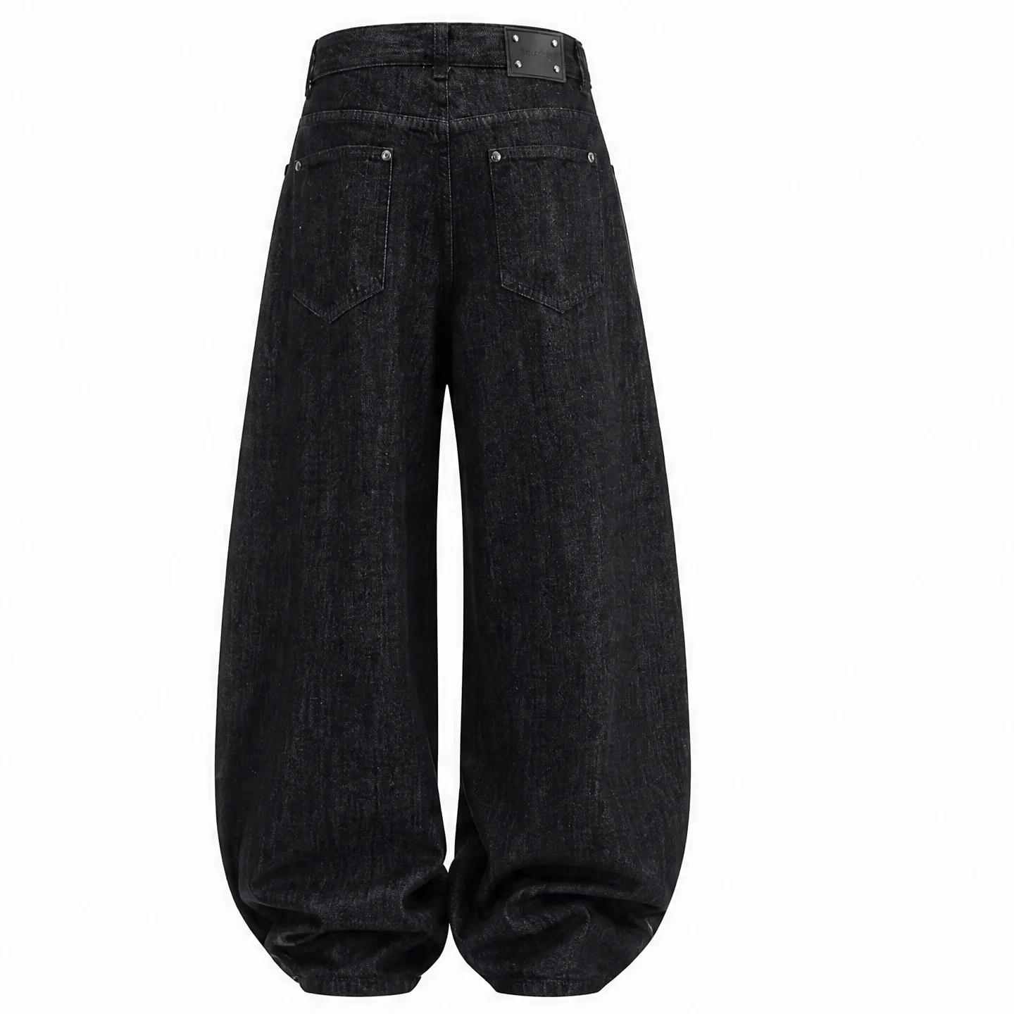 CHIC Niche Design Punk Baggy Jeans American Retro Men Denim Trousers Chains Circle Casual Wide Leg Jeans Bf Pants Oversized