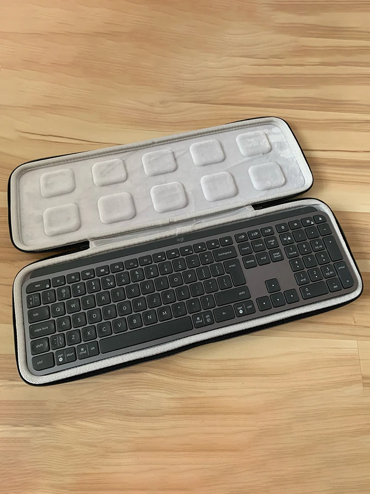 Storage Bag Hard Shell Mechanical Keyboard for MX Keys Wireless Keyboard Portable Carrying Case Hard