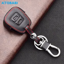 ATOBABI Leather Car Key Case Keychain For Opel Astra G Zafira A Frontera Omega B 2002 2003 Remote Control Fobs Protector Cover