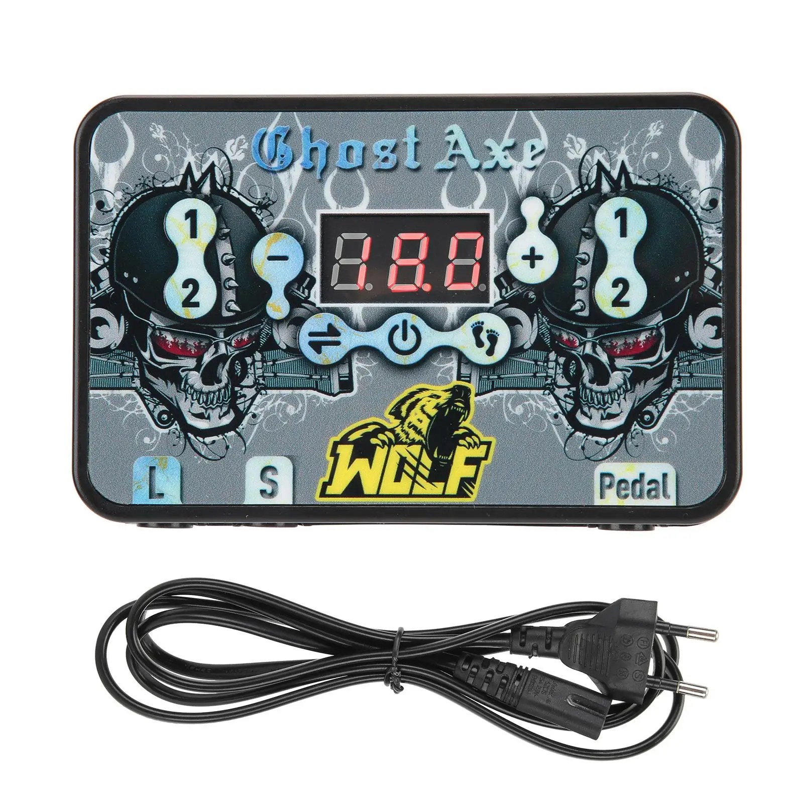 

Microblading Tattoo Power Supply LCD Display 3 Hole Design Foot Pedal Dual Output 90-265V AC