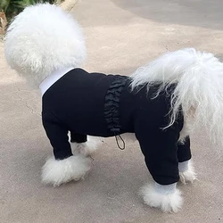 Dog Jumpsuit Pajamas Spring Autumn Pet Clothes Pyjama Puppy Cosume Rompers Overalls Yorkshire Pomeranian Poodle Dog Clothing