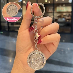 With Diamond Car Emblems Keychain Alloy Keyring Pendants For Audi Q3 Q5 Q8 Q7 Sline C5 C8 A4 B6 B7 B8 B9 TT S6 A1 A4 Accessories
