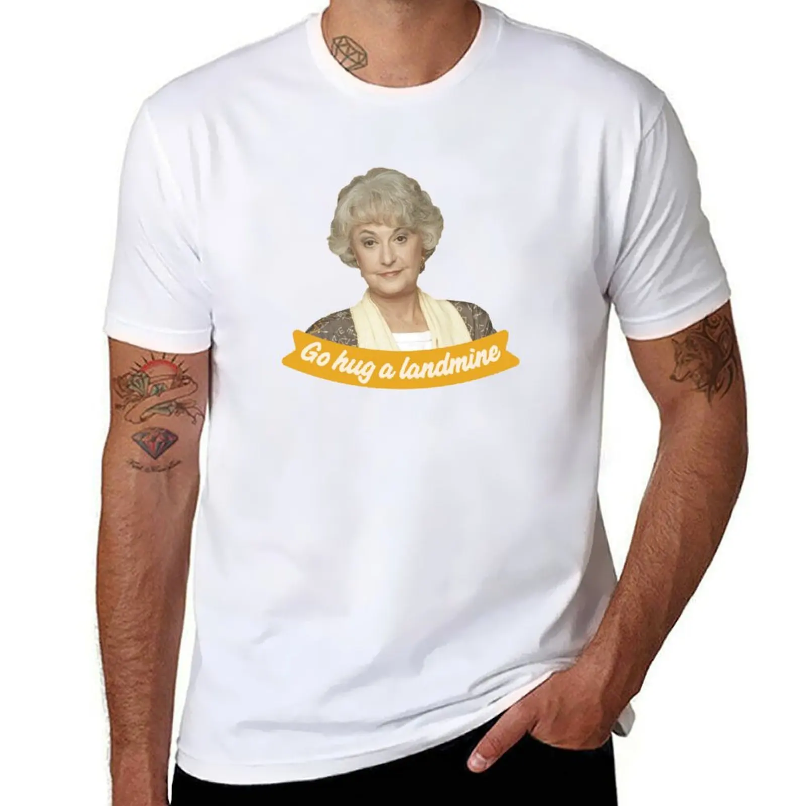 

Go Hug A Landmine – Dorothy, The Golden Girls T-Shirt t shirts for man graphic funny man tshirt t shirt man plain T-shirt