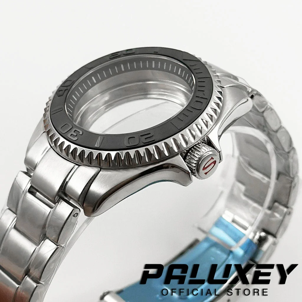 42mm Men's Mechanical Retro Bezel Watch Case Sapphire Glass NH34 NH35 NH36 NH38 Case Water Resistant Stainless Steel Bracelet