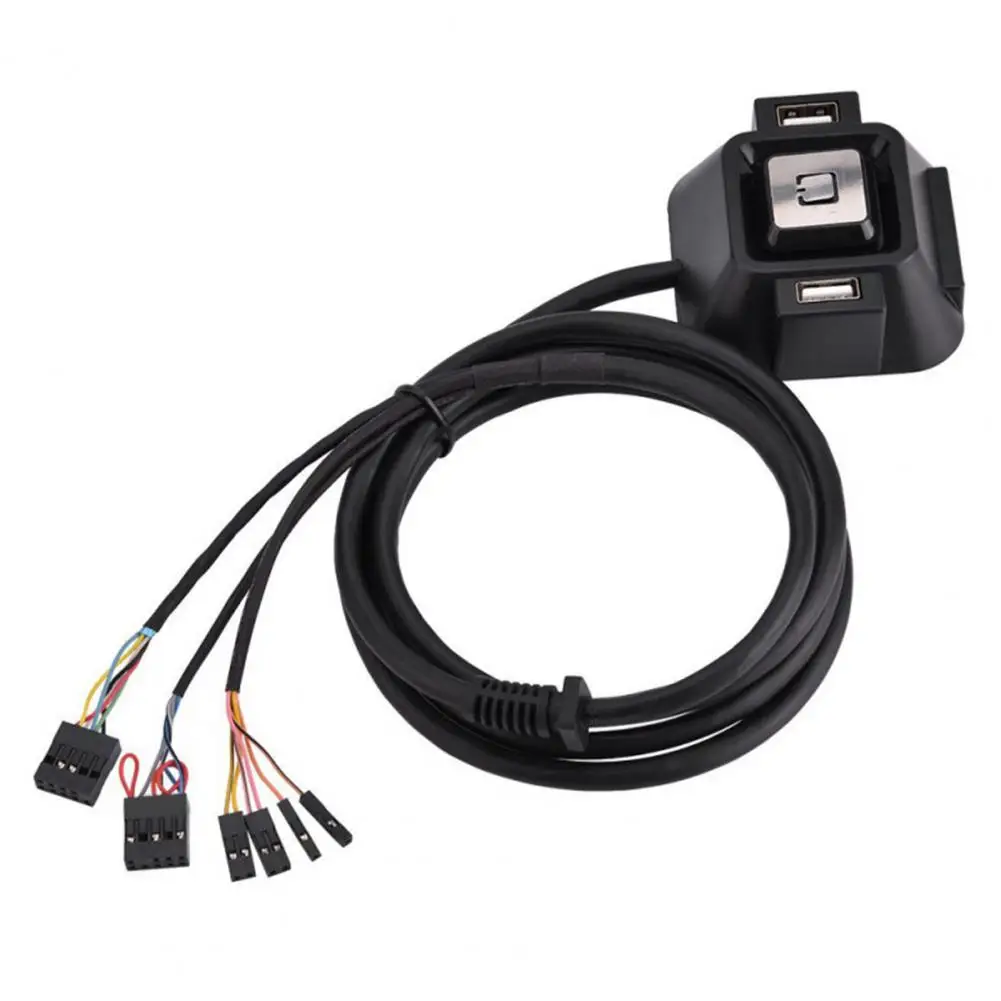 ABS Practical Wear-resistant 1.2m Desktop PC Switch Button Computer Reset Switch Block Extender for Office