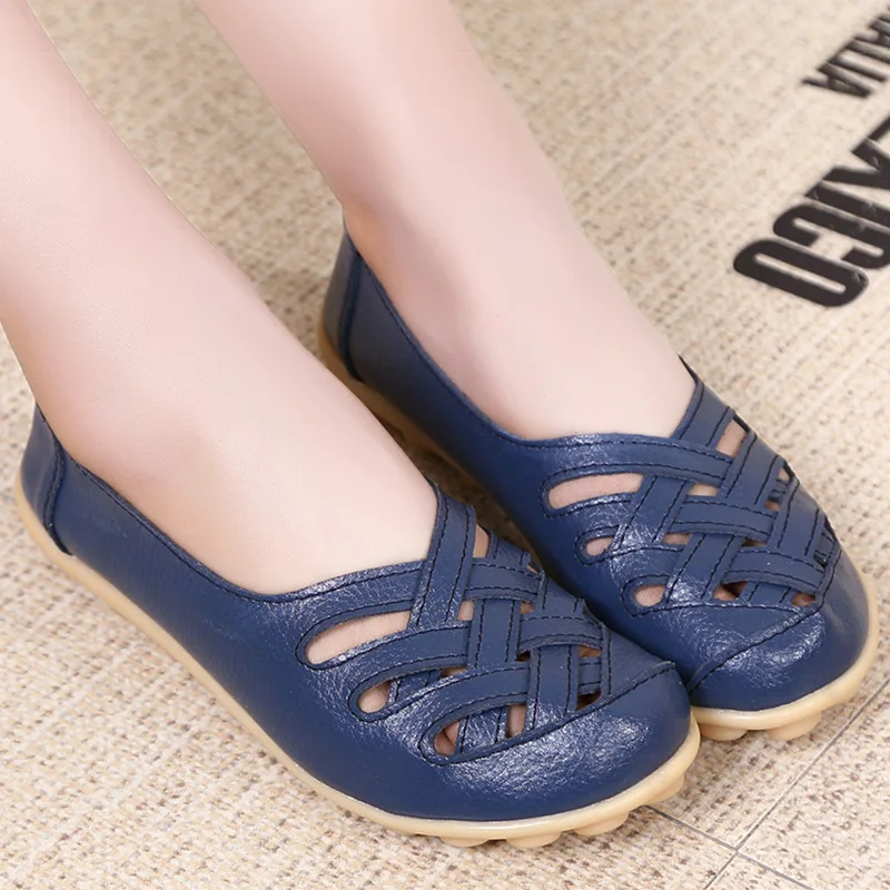 Women Shoes Soft Leather Flat Shoes For Women\'s Loafers Comfortable Moccasins Women Casual Flats Free Shipping Footwear Female