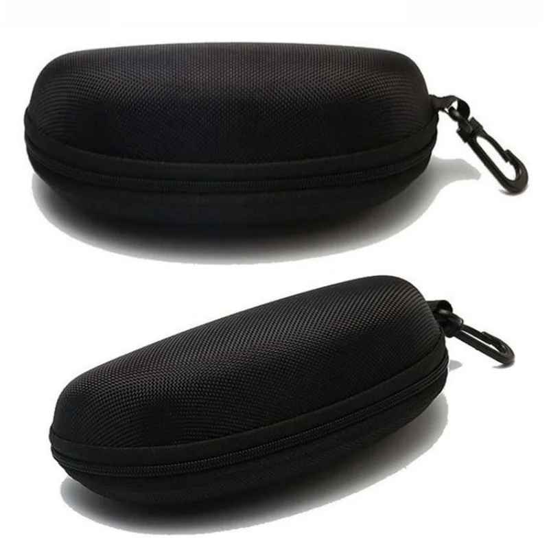 Portable Zipper Hard Shell Sunglasses Case Glasses Box with Plastic Hook Travel Glasses Case Sunglasses Case Car Home Use