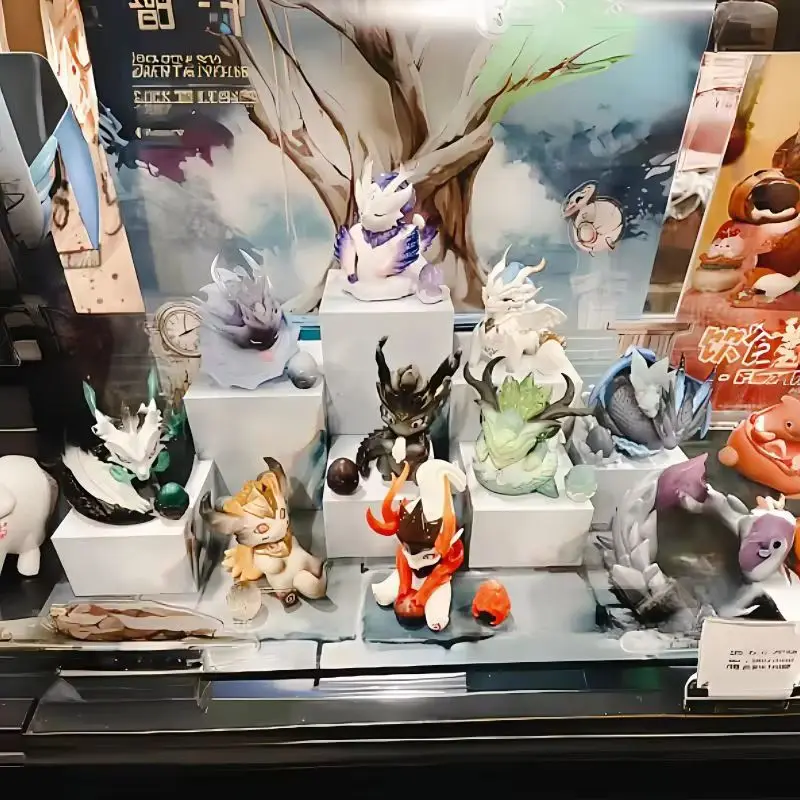 2025 nouveauté figurines d'anime Anime le classique de la montagne et de la rivière ensemble avec la série Loong boîte aveugle modèle Statue modèle jouet