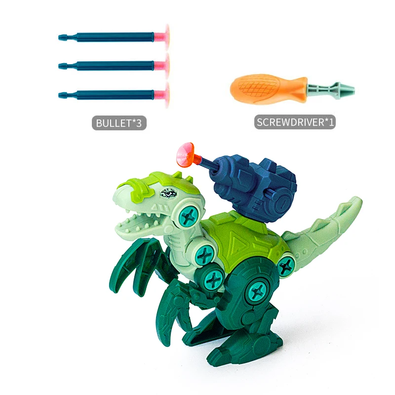Pack De 4 Juguetes De Dinosaurios Para Construir DIY – T-Rex Y Triceratops Desmontables Con Destornillador, Bloques De ABS, Fomenta La Motricidad Y Cooperación, Regalo Para Niños 3+