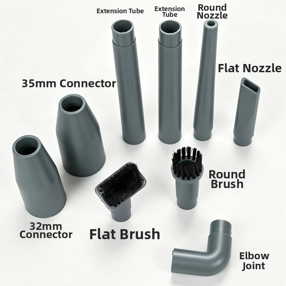 For Cleaning Machine Accessories Kit 9 Piece FOR Mini Brush Set For 32mm 35mm Nozzle Vacuums Cleaner Parts Homes Appliance Part