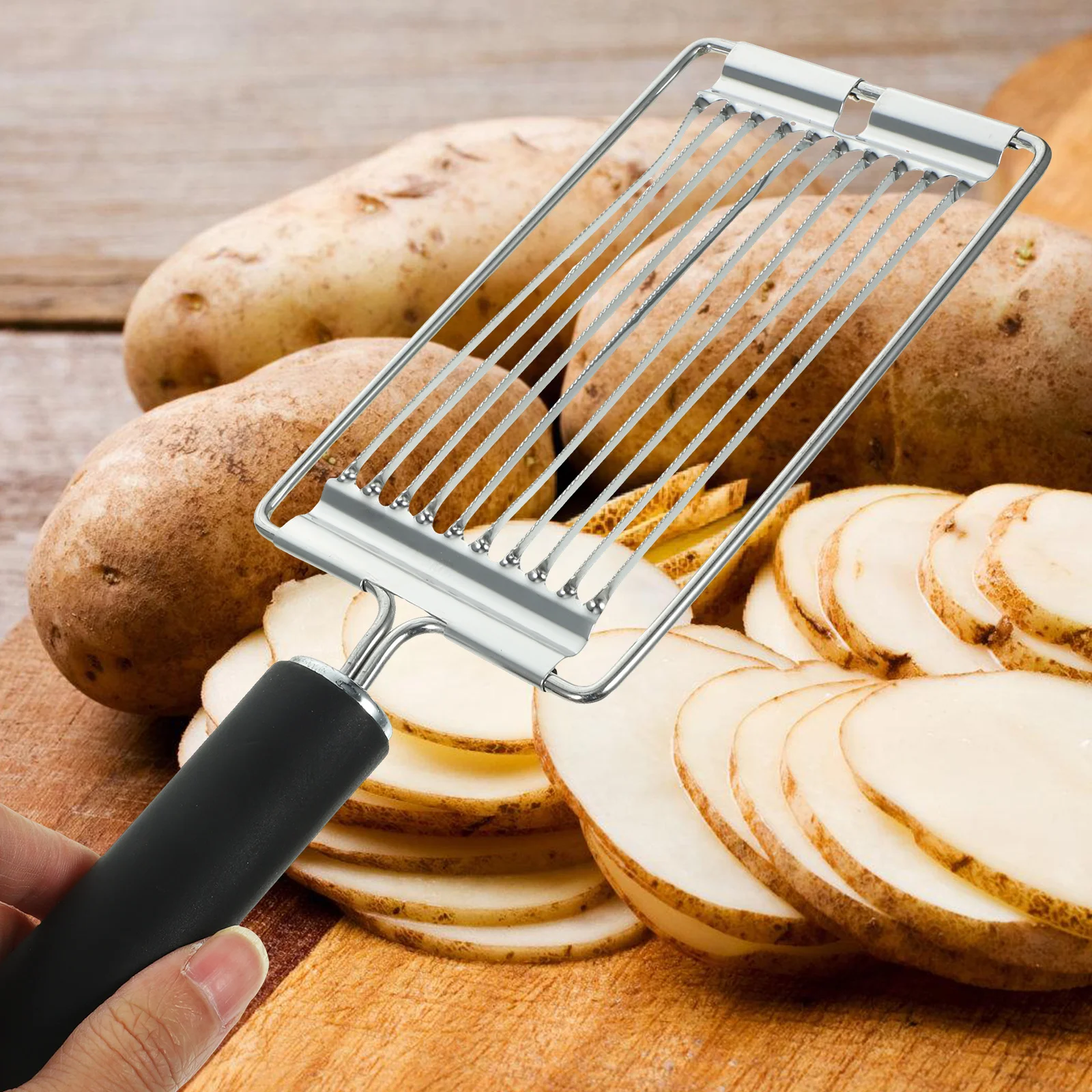 

Slicer Tomato Commercial Steel Cutter Tool Vegetable Knife Thin Slices Egg Slicers