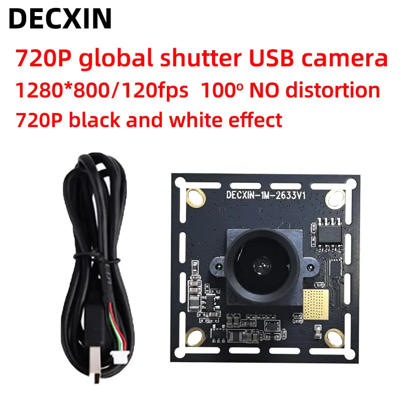 1MP  global shutter exposure usb industrial camera module 120 frames OV9281 black and white high-speed mobile capture linux